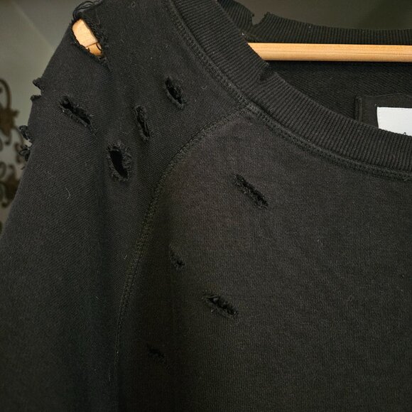 Chelsea DeBoer by Lily & Lottie - Women's Distressed Crew Neck Sweatshirt - Med - Picture 3 of 8